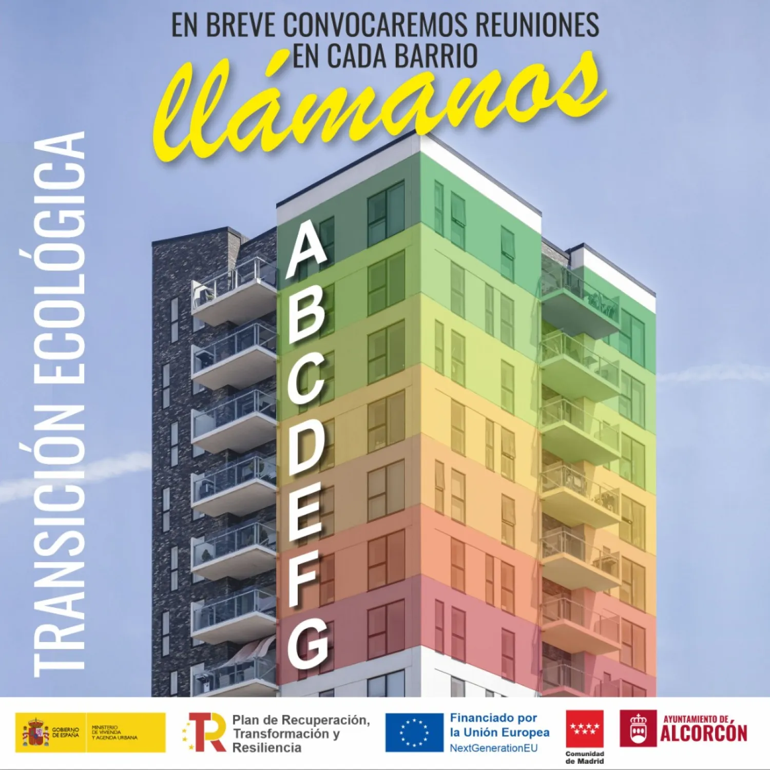 Cartel rehabilitación edificios