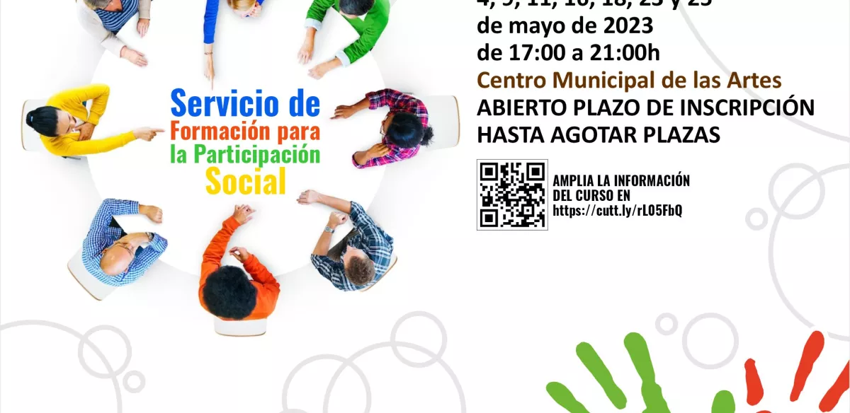 Abierto el plazo de inscripción para los talleres destinados a los colectivos y asociaciones del Servicio de Formación para la Participación Social ‘Alcorcón Participa 2030’ 