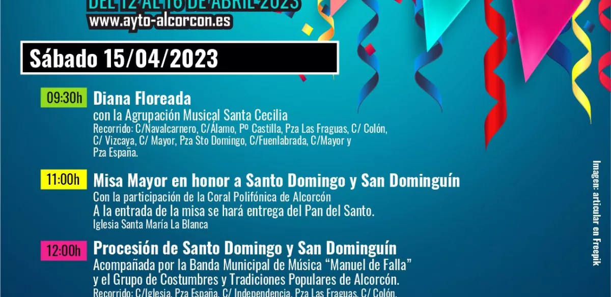 SABADO 15 DE ABRIL. FIESTAS DE SANTO DOMINGO Y SAN DOMINGUÍN