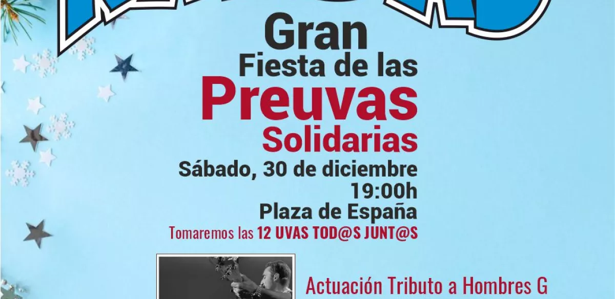 Alcorcón celebra el último fin de semana del año con las Preuvas Solidarias, un tributo a Hombres G o la Tardevieja en el Recinto Ferial