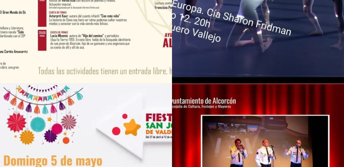 Las calles de Alcorcón se llenan de cultura este fin de semana: la Feria del Libro, Fiestas de Valderas y ‘Madrid en Danza’