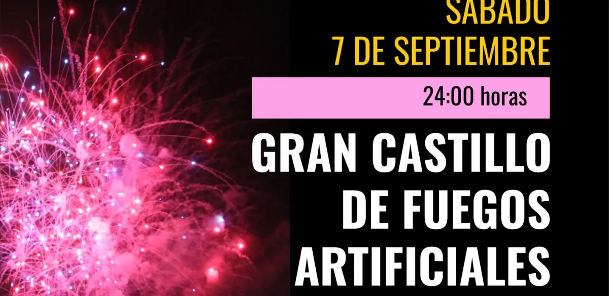 AGENDA PARA ESTE SABADO 7  DE SEPTIEMBRE. FIESTAS PATRONALES