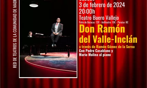 Pedro Casablanc interpreta a Don Ramón María del Valle Inclán.  Sábado en el Teatro Buero Vallej