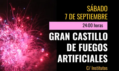 AGENDA PARA ESTE SABADO 7  DE SEPTIEMBRE. FIESTAS PATRONALES