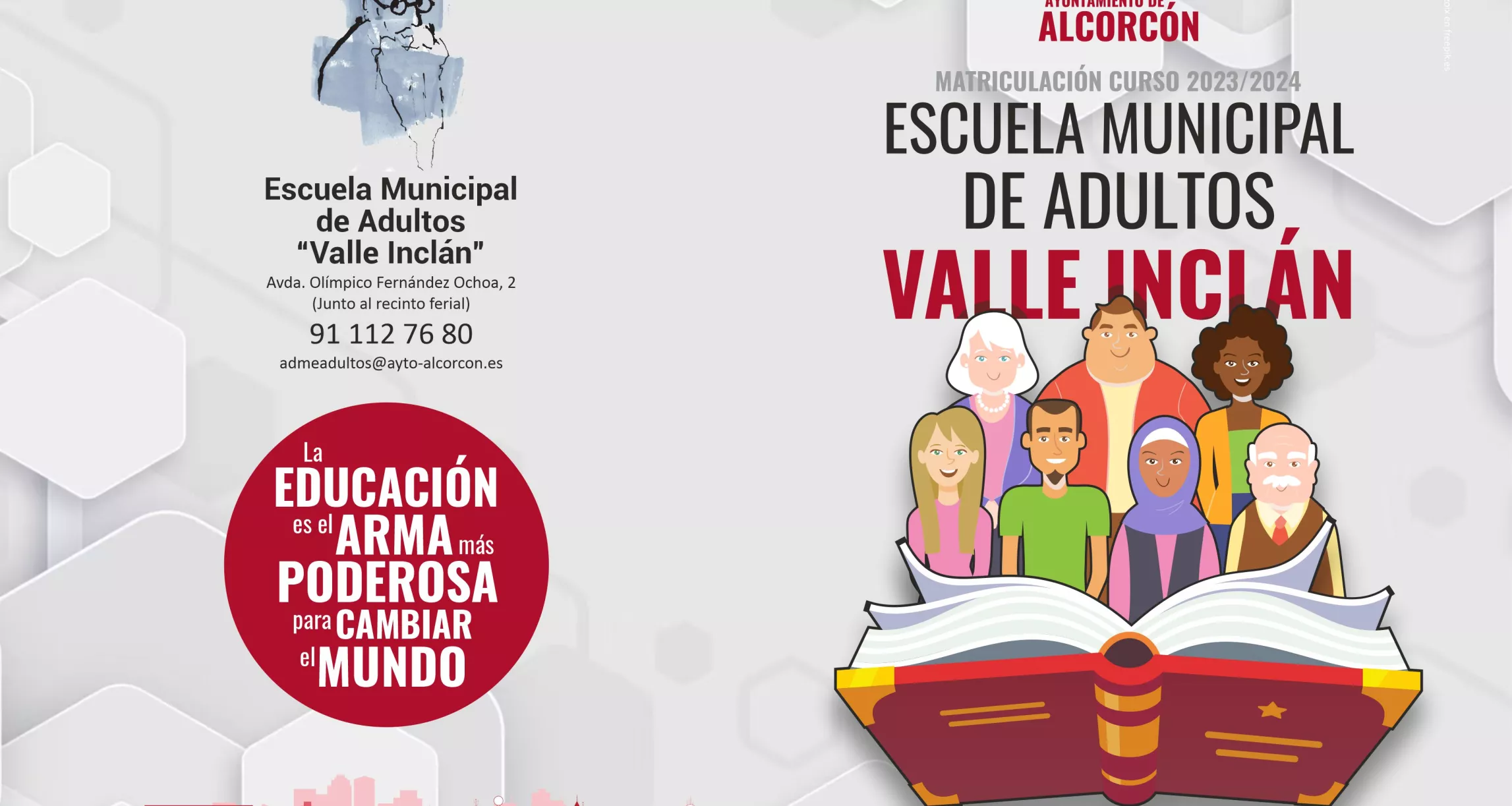 folleto inscripción escuela de adultos curso 2023-2024 portada